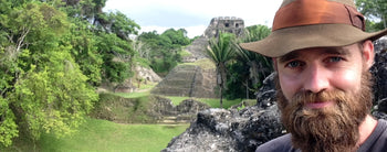 Thor at Xunantunich Mayan ruins in Belize