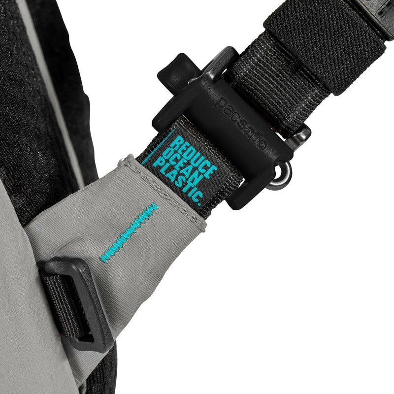 Pacsafe® ECO 12L anti-theft sling backpack, Gravity Gray