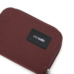 Pacsafe® RFIDsafe™ RFID blocking card wallet, Garnet Red