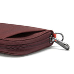 Pacsafe® RFIDsafe™ RFID blocking card wallet, Garnet Red
