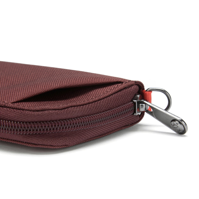 Pacsafe® RFIDsafe™ RFID blocking card wallet, Garnet Red