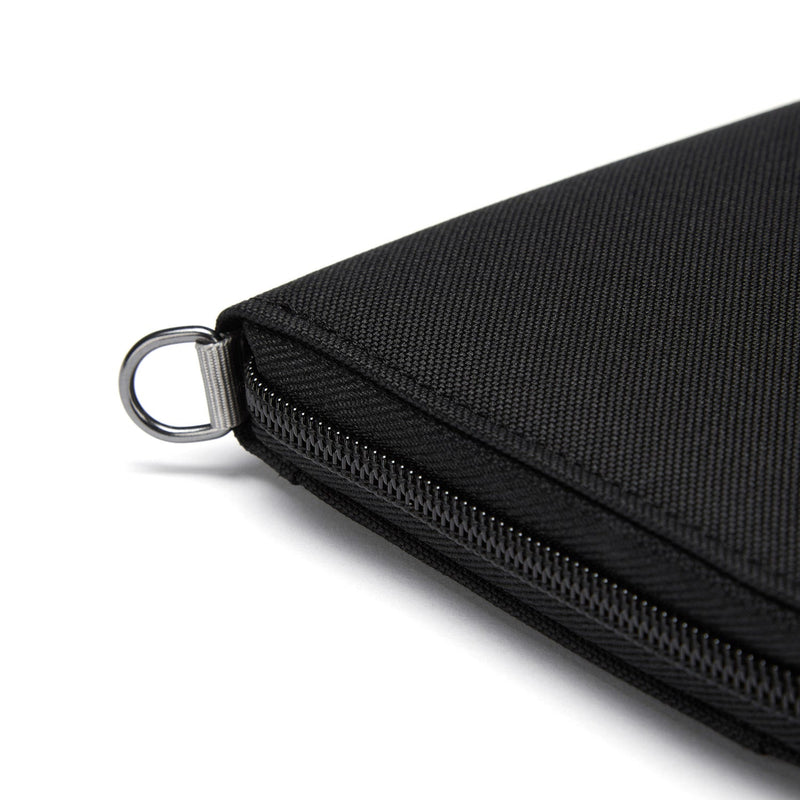 Pacsafe® RFIDsafe™ RFID blocking compact travel organizer, Jet Black