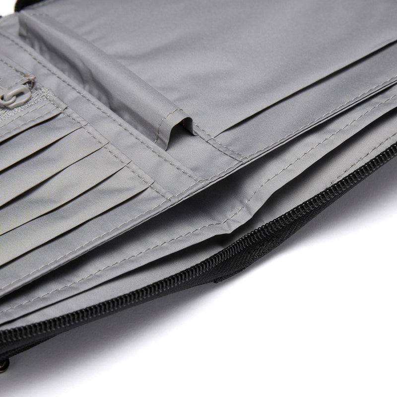 Pacsafe® RFIDsafe™ RFID blocking compact travel organizer, Jet Black