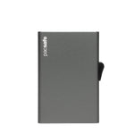 RFIDsafe® RFID blocking aluminum slider wallet, Dark Grey