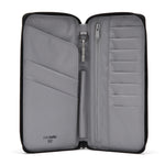 Pacsafe® RFIDsafe™ RFID blocking travel wallet, Jet Black